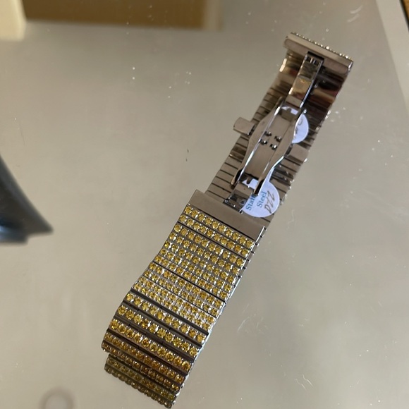 Blingbling yellow stones bracelet for men - Picture 4 of 6